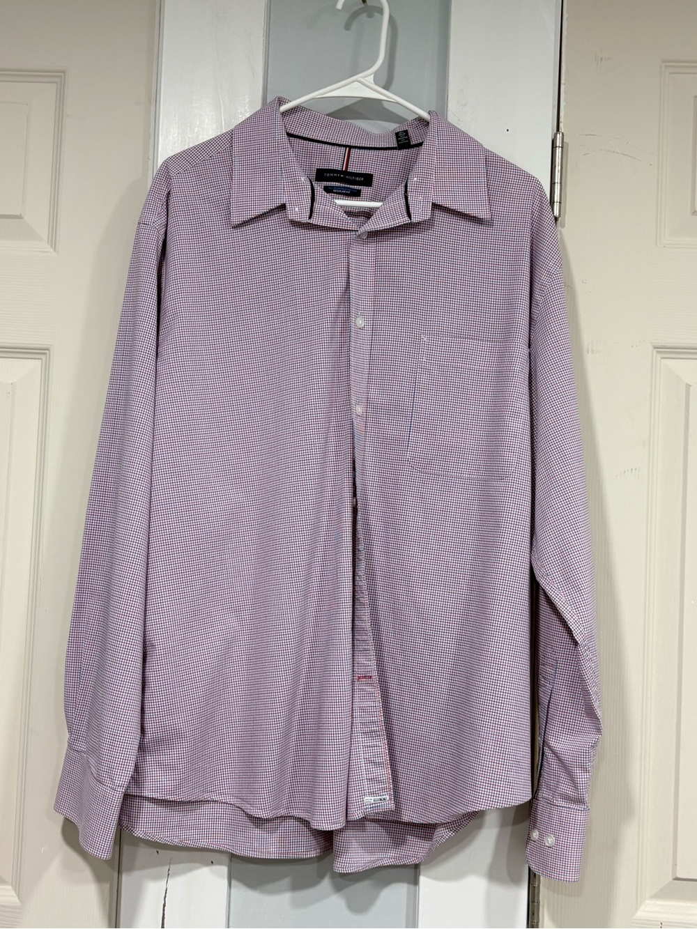 Tommy Hilfiger Lavender Micro-Check Dress Shirt